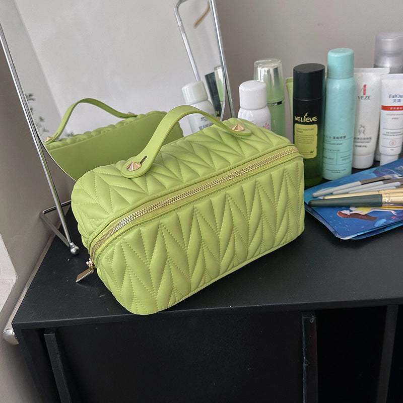 Portable High-grade Elastic Soft Surface Pillow Bag Travel Cosmetics Storage Tiny Trek