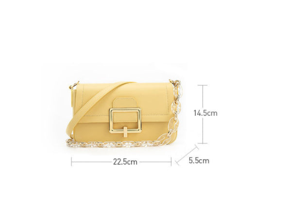French Minority Textured Shoulder Cowhide Crossbody Bag Tiny Trek