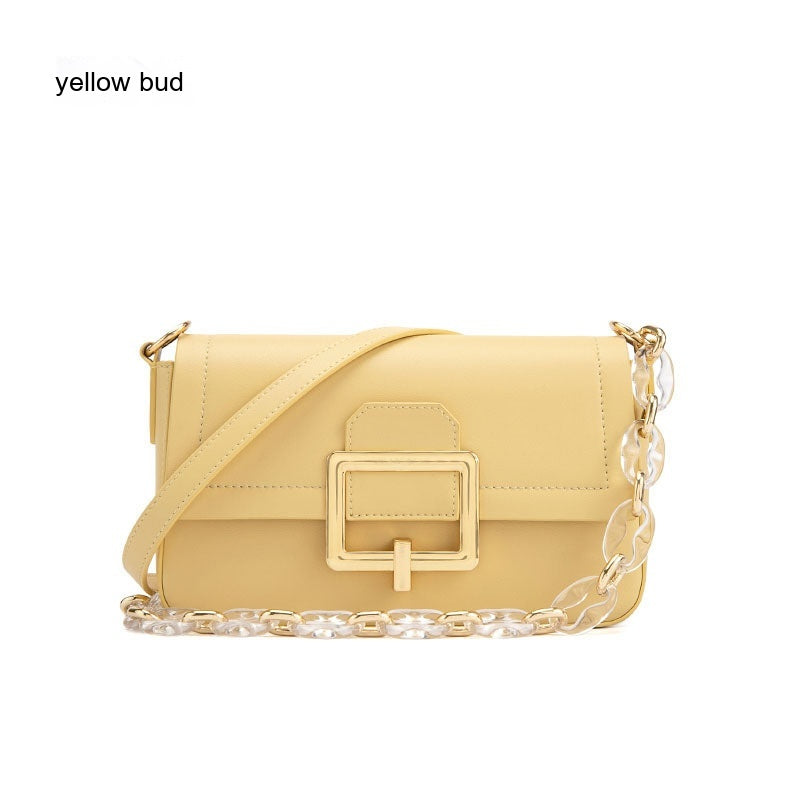 French Minority Textured Shoulder Cowhide Crossbody Bag Tiny Trek