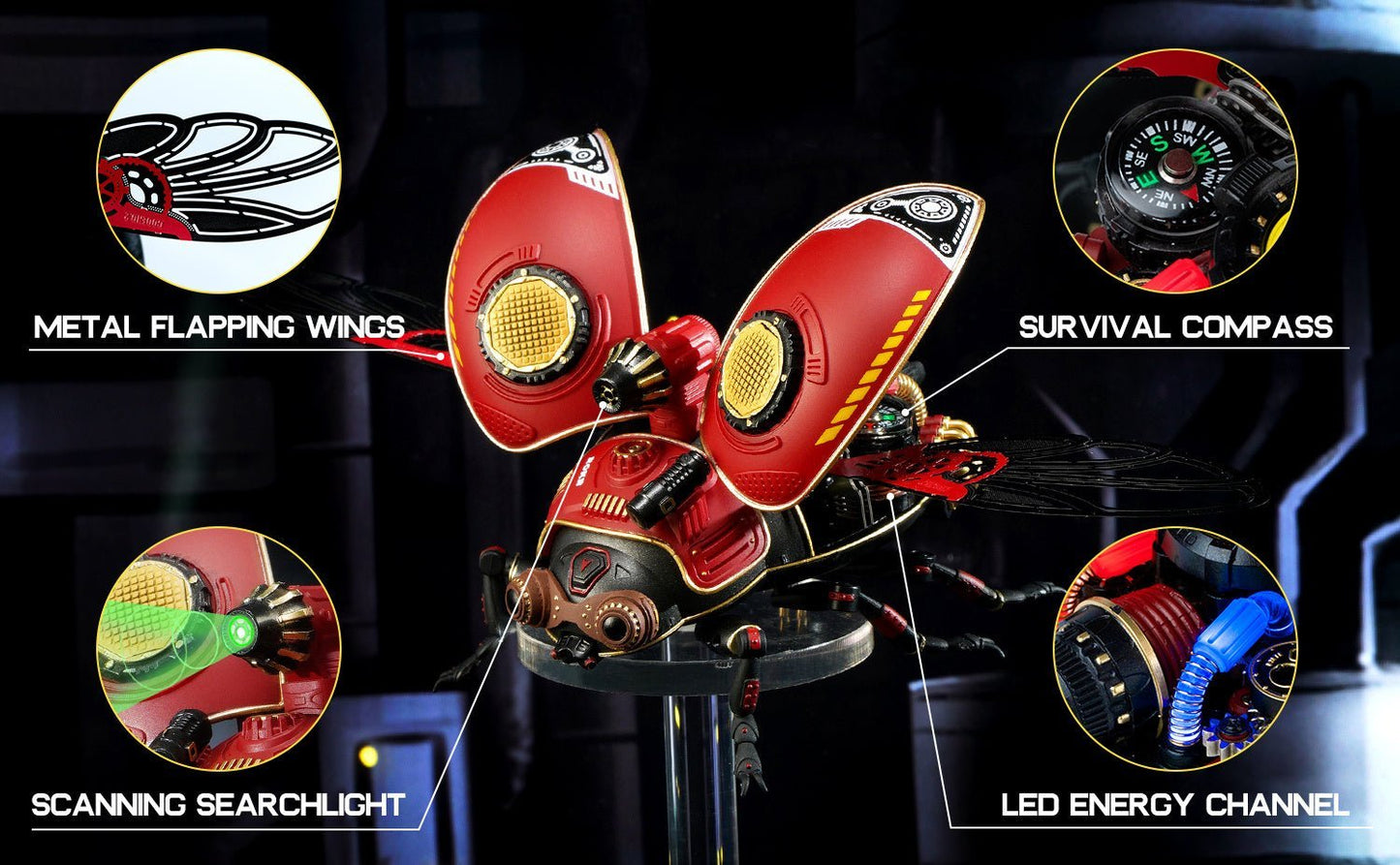 Robotime Rokr Scout Beetle ABS Plastic Metal Punk Style 3D Puzzle TinyTrek UAE