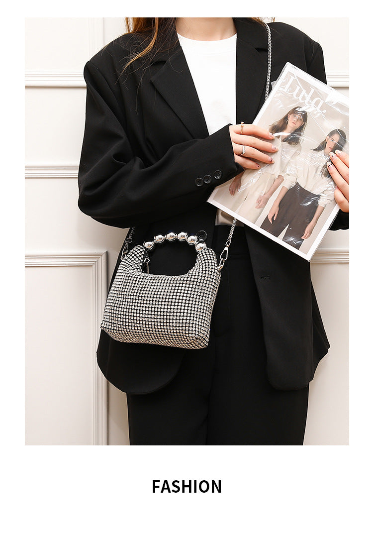 Shiny Rhinestone Clutch Chain Dinner Bag TinyTrek UAE