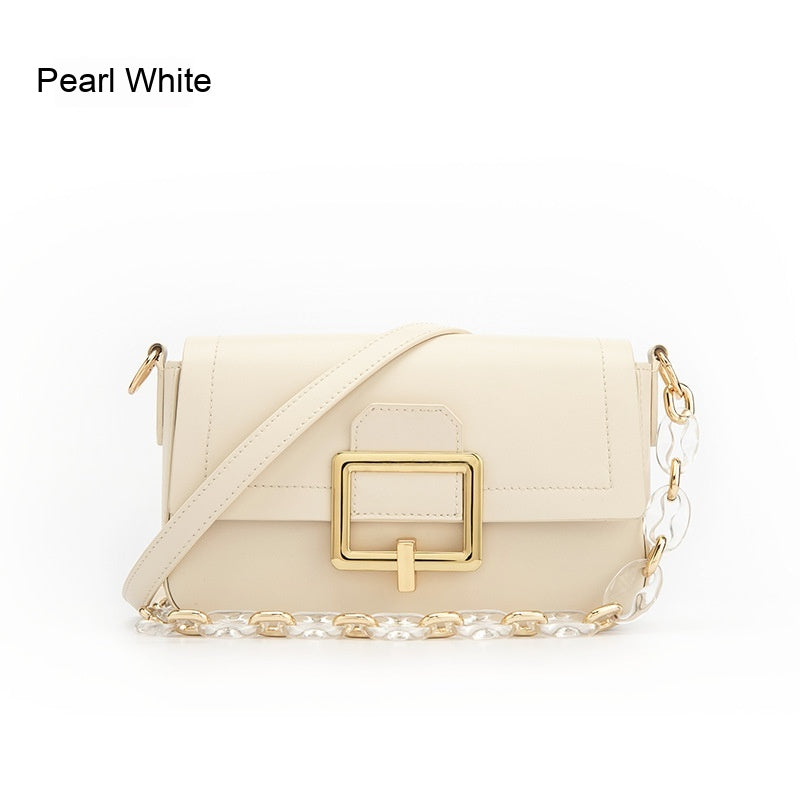 French Minority Textured Shoulder Cowhide Crossbody Bag Tiny Trek
