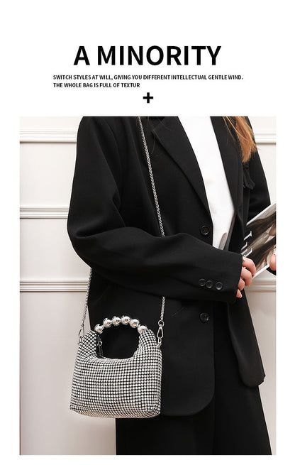 Shiny Rhinestone Clutch Chain Dinner Bag TinyTrek UAE