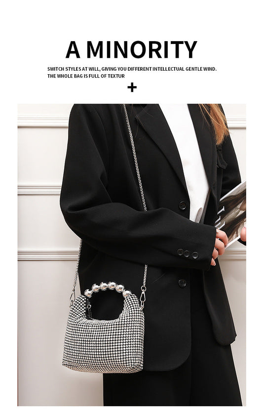 Shiny Rhinestone Clutch Chain Dinner Bag TinyTrek UAE