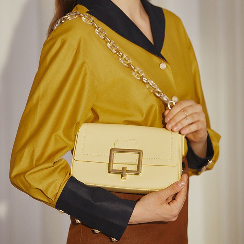 French Minority Textured Shoulder Cowhide Crossbody Bag Tiny Trek