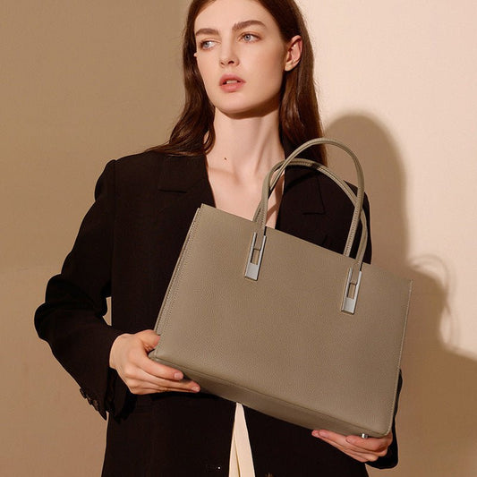 Large Capacity Top Layer Cowhide Tote TinyTrek UAE