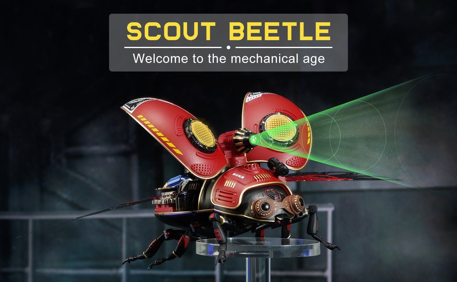 Robotime Rokr Scout Beetle ABS Plastic Metal Punk Style 3D Puzzle TinyTrek UAE
