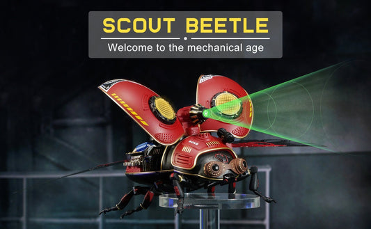 Robotime Rokr Scout Beetle ABS Plastic Metal Punk Style 3D Puzzle TinyTrek UAE